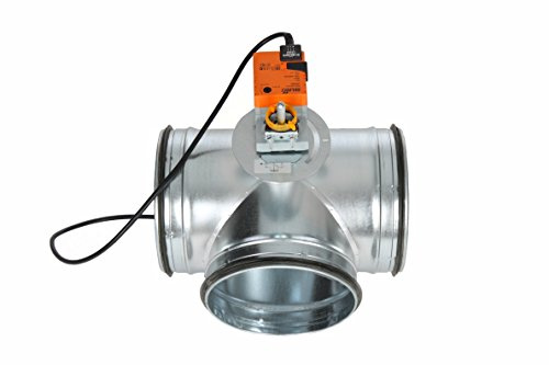 Intelmann Bypassklappe Ø 150 + Belimo LM230A / T-Stück mit Motor für Erdwärmetauscher