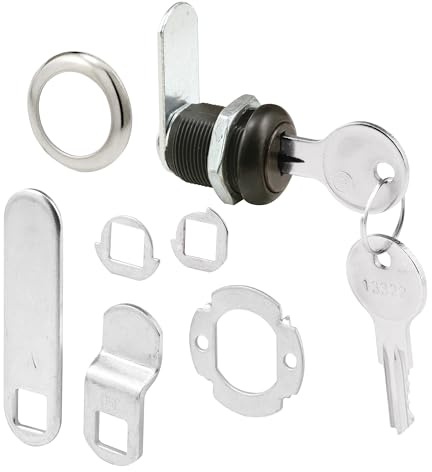 Defender Security U 11088 Drawer and Cabinet Lock – Secure Important Files and Drawers, 1-1/8”, Diecast Housing with Classic Bronze Finish, Fits on 13/16” Max Panel Thickness