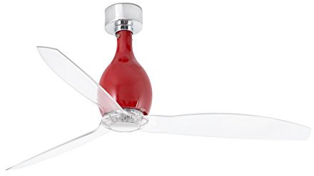 Faro Barcelona 32029 - MINI ETERFAN Ventilador de techo ø128 cms Rojo Brillo Palas transp