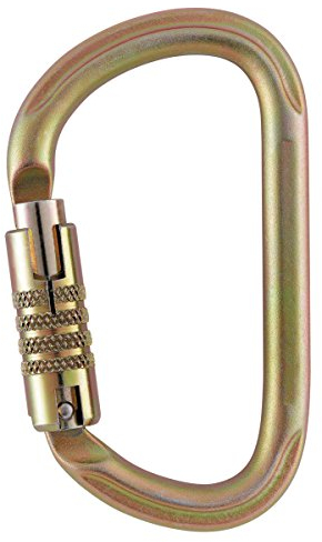 Petzl M73 TL Vulcan, hochfester Stahl-Karabiner, automatische Dreifachverriegelung, Gold