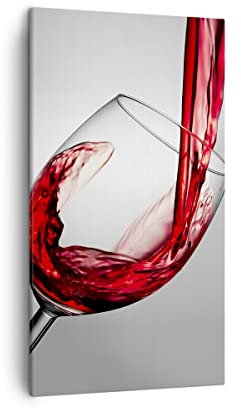 Quadri Moderni Soggiorno Bere bicchiere vino Quadro su Tela Verticale 45x80cm Stampe da Parete Camera da Letto Cucina 1 pezzo Wall Art Canvas Piccoli Decorazione Murale Grafica Immagini PA45x80-2258