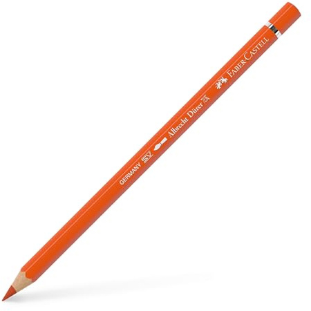Faber-Castell Art & Graphic Albrecht Dürer Watercolour Pencil, 115, Dark Cadmium Orange, for Craft, Drawing, Sketching, Home, School, University, Colouring