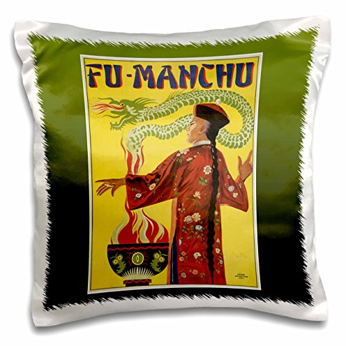 3dRose pc_114138_1 Vintage Fu-Manchu Chinesischer Magier Werbung Poster Kissenbezug 40,6 x 40,6 cm