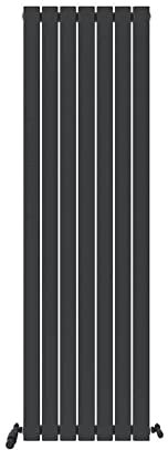 iBathUK Apex Tall Vertical Radiator, Single Flat Panel Radiators, 1800x532mm Slim Radiator, Wall Mounted for Bathroom,Kitchen,Living Room- Anthracite