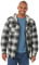 Wrangler Authentics Men's Long Sleeve Quilted Lined Flannel Shirt Jacket with Hood - black - Medium