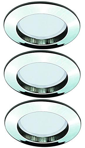 Paulmann 994.83 Außen Deckenleuchte Premium Lampe Chrom-Weiß, 3x GU10, 9W, 215lm