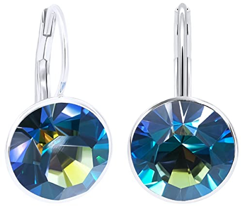 Ohrringe Silber 925 Markenkristalle Blau Lila changierend NOBEL SCHMUCK