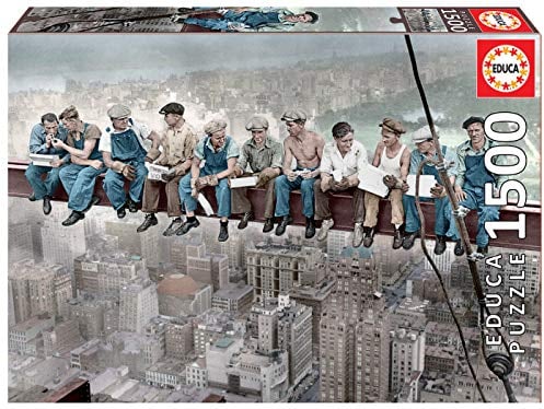 Educa - Puzzle 1500 Teile für Erwachsene | Mittagspause auf einem Wolkenkratzer, 1500 Teile Puzzle für Erwachsene und Kinder ab 14 Jahren, New York, Fotografie, Lunch ATOP a Skyscraper (16009)