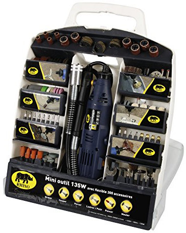 Rhino 500956 Mini Werkzeug, flexibel, 135 W, 300 Stück