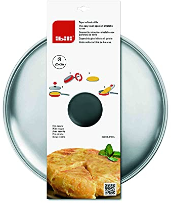 Ibili gibt Omelette Deckel aus Edelstahl – 30 cm, Silber
