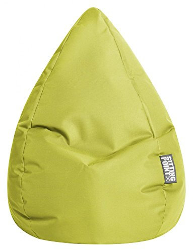 MAGMA Sitting Point only by BeanBag Brava L Sitzsack, ca. 70x90cm, großer Sitzsessel, Lounge-Sessel, Hülle bei 30°C waschbar, Made in Germany, grün