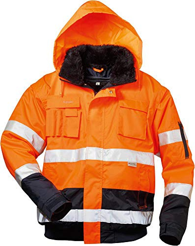 Elysee Warnschutz-Pilotjacke Volker, 1 Stück, Größe XL, orange/marine, 23559-XL