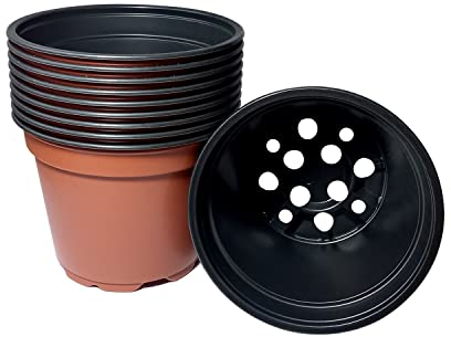 Elixir Gardens 12cm Thermoformed Seed Seedling Starting Terracotta Recycled Plastic Plant Pot/Flower Pots x 50…