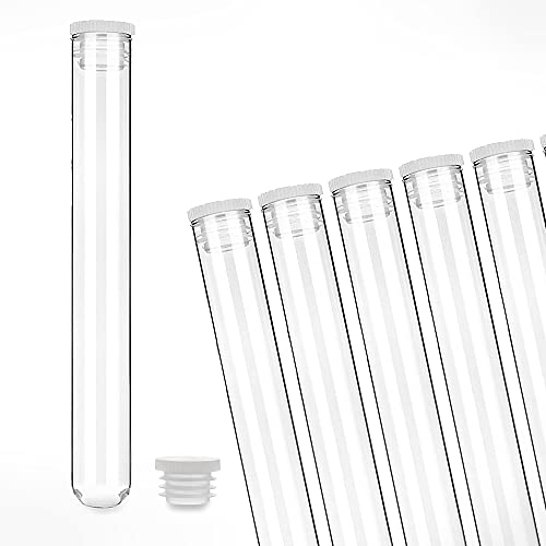 Tuuters 100 Stück Reagenzgläser aus Glas mit Verschluss (160 x Ø 16mm) Glasröhrchen mit Deckel für Lebensmittel Kräuter Samen