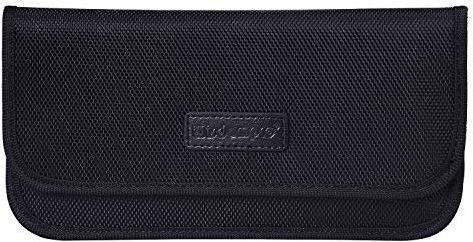 wisdompro RFID Signal Blocking Bag, Faraday Pouch for Cell Phones and Car Keys, Keyless Car Key Signal Blocker, Keyless Entry Protector - Black