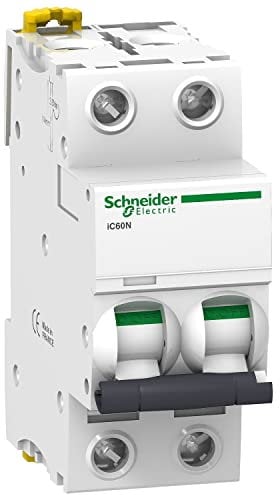 Schneider Electric - Acti9, iC60N disjoncteur 2P 10A courbe C - A9F77210