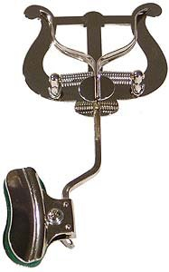 Arnold Stölzel 340N Posaunen Marschgabel - vernickelt, Lyra groß, Silber, Holz, Blasinstrument-Mundstück, Trumpet, Marchtrumpete