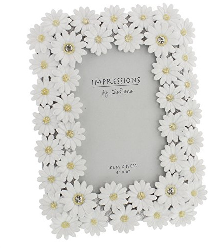 Impressions White Resin Daisy Photo Frame 4 x 6 FR49846