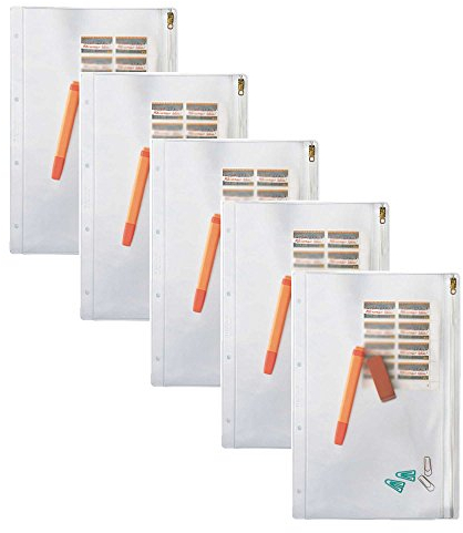 SIGEL 5 x Kleinkrambeutel A4 tranparent, Standardlochung