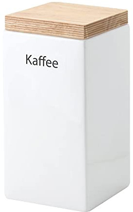 Continenta Keramik Vorratsdose | Ideal Für Vorräte & Mit Luftdichtem Verschluss | Handmade In Portugal | Weiß | 1200ml (10x10x20,5cm)