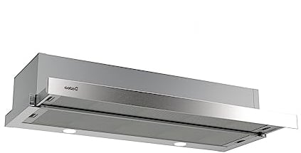 Cata Campana Extractora Telescópica TF 2003 DURALUM con 2 niveles de extracción Panel de Control Mecánico Motor Tangencial Extra Silencioso Filtros Lavables en Lavavajillas Ancho 60 cm Color Inox
