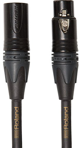 Roland Gold series Microphone Cable RMC-G3, Black, length: 3 ft./1 m