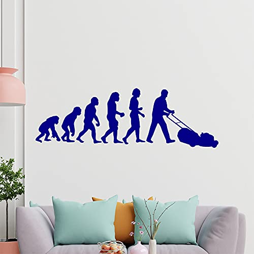 KIWISTAR Evolution - Rasenmäher Hexler Gras Roboter Wandtattoo in 6 Größen - Wandaufkleber Wall Sticker - Dekoration, Küche, Wohnzimmer, Schlafzimmer, Badezimmer