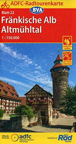 ADFC-Radtourenkarte 22 Fränkische Alb Altmühltal 1:150.000, reiß- und wetterfest, GPS-Tracks Download (ADFC-Radtourenkarte 1:150.000)