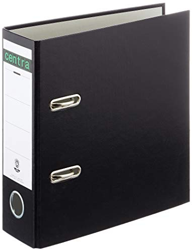 Centra Ordner für Sonderformate, Pappe (RC), A5 hoch, 7 cm Rückenbreite, 70 x 288 x 180 mm, Schwarz, 220206