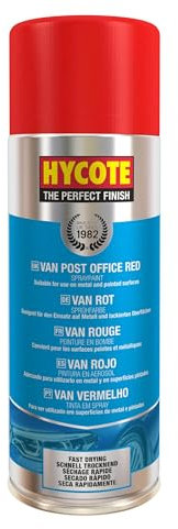 Hycote Peinture en aérosol pour voiture à séchage rapide, rouge bureau de poste, 400 ml