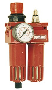 ELMAG Druckluft Wartungseinheit mit Filter, Regler und Öler Anschlussgewinde, 1/2 Zoll, 42545
