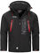 Geographical Norway TECHNO MEN - Giacca Softshell Zip Impermeabile Da Uomo - Cappuccio Traspirante - Giacca Tattico Antivento Calda Invernale - Ideale Per Le Attività All'aperto (NERO M)