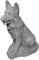 gartendekoparadies.de Deutscher Schäferhund, Steinfigur, H. 42 cm, 17 kg, Grau, frostsicher aus Steinguss für Außenbereich