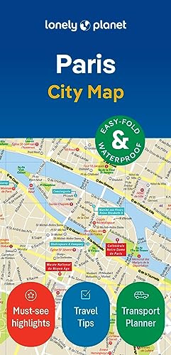 Lonely Planet Paris City Map: Durable, Waterproof, Easy-Fold Planning Map with Attractions & Walking Tours (Compact City Planning Maps)