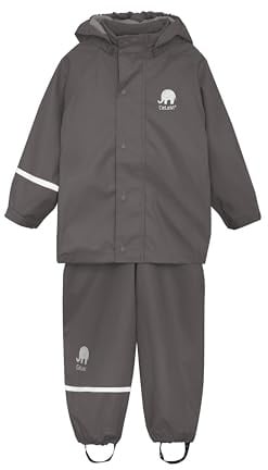 CeLaVi Baby - Jungen CeLaVi zweiteiliger Regenanzug in vielen Farben Regenjacke,,per pack Grau (Grey 174),(Herstellergröße:80)