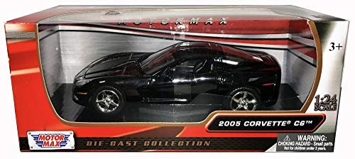 Motormax Chevrolet Corvette C6 schwarz Modellauto 73270 1:24