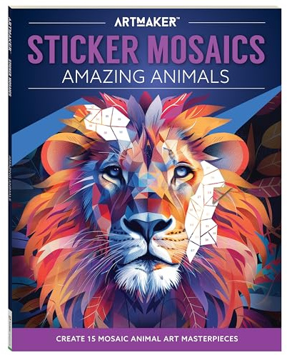 Hinkler Art Maker Sticker Mosaic Amazing Animals - - Adult Sticker Book