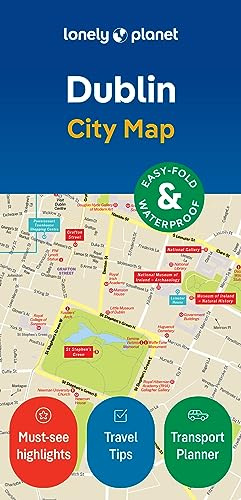 Lonely Planet Dublin City Map: Durable, Waterproof, Easy-Fold Planning Map with Attractions & Walking Tours (Compact City Planning Maps)