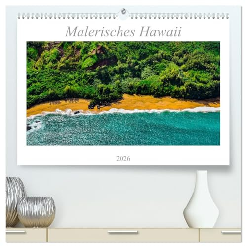 Malerisches Hawaii (hochwertiger Premium Wandkalender 2026 DIN A2 quer), Kunstdruck in Hochglanz: Außergewöhnliche Fotografien der traumhaften Inseln von Hawaii (CALVENDO Orte)