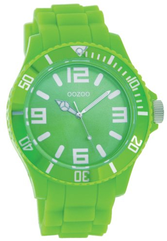 Oozoo Timepieces - XL Damenuhr mit Kautschukband - C4178 grün