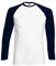Fruit of the Loom Baseball Langarm ( Longsleeve ) T-Shirt S M L XL XXL Weiss - Navy,L