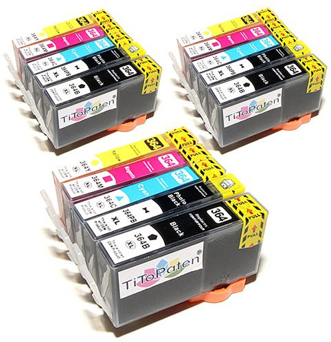15x Kompatible XL Druckerpatronen mit/für HP Photosmart Premium C 410 B- Schwarz/Cyan/Magenta/Gelb - Patronen OHNE CHIP!!!