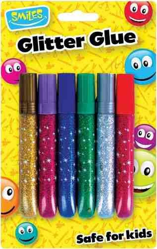 Smiles Glitter Glue (Pack Of 6)