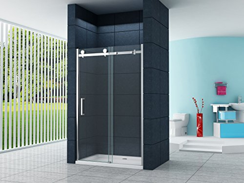 home-systeme 8 mm Nischen- / Schiebetür SOIL - XL 170 x 195 cm / Duschtür Nischentür Duschwand Dusche Klarglas