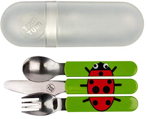 TUM TUM Couverts Enfants de Voyage, Couverts Bébé sans BPA - Lucy la Coccinelle