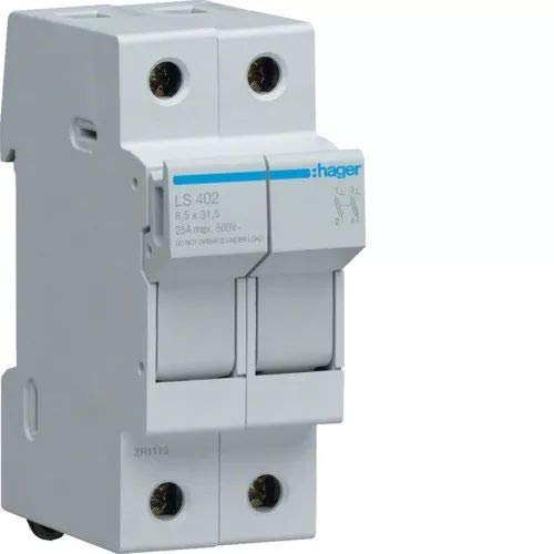 Hager ls402 – Porte fusible 8,5 x 31,5 16 A 2 pôles