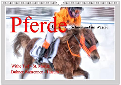 Pferde-Rennen auf Schnee und im Wasser (Wandkalender 2026 DIN A4 quer), CALVENDO Monatskalender: Edle Pferde in begeisternden Bildern (CALVENDO Orte)