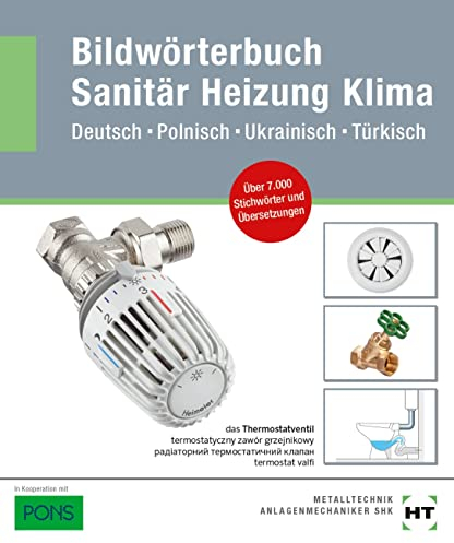 Bildwörterbuch Sanitär, Heizung, Klima: Deutsch - Polnisch - Ukrainisch - Türkisch