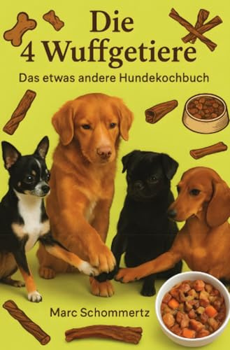 Die 4 Wuffgetiere - Das etwas andere Hundekochbuch: 30 kreative Rezepte für Hunde aus alltäglichen Lebensmitteln