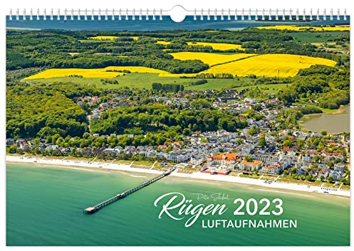 Kalender Rügen Luftaufnahmen 2023: | 45 x 30 cm | weißes Kalendarium
